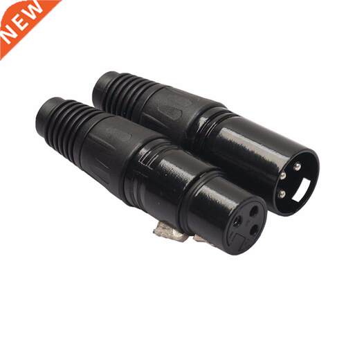 3 Pins XLR Audio Cable Connector MIC Male Plug + Female Jack