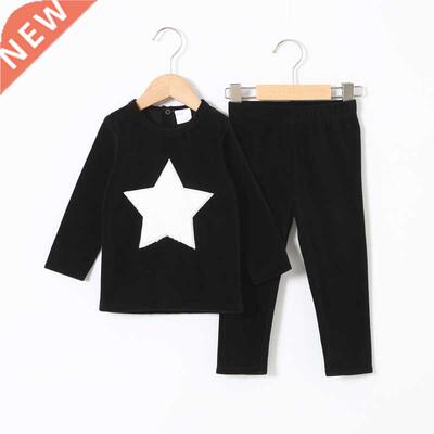 children clothes 2pcs set velour kids clothes baby boy cloth