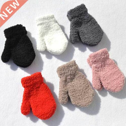 Warm Plu Thick Warm Baby Gloves Winter Plus Velvet Mittens