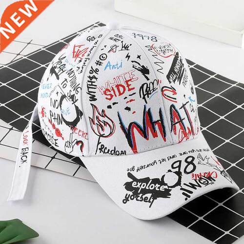 Letter Baseball Cap Graffiti Sun Hip Hop Cap Visor Spring Ha