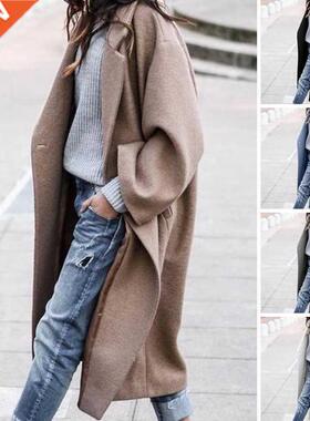 S-4XL plus size women's fall/winter woolen coat大码毛呢外套