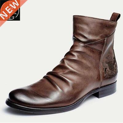 Leather Plus Size 45 46 Men boots Male Winter Shoes Footwear