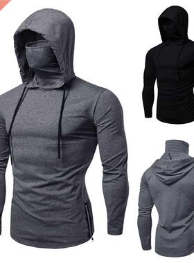 2022 Autumn Hot Men's Solid Color Hoodie Long Sleeve High Co