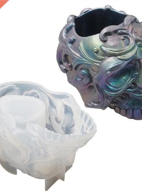 3D Skull Shape Silicone Molds DIY Crystal Silicone Mold