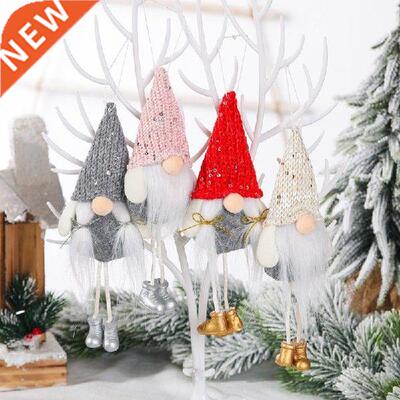 Christmas Ornaments Gift Santa Faceless Claus Toy Doll Drop