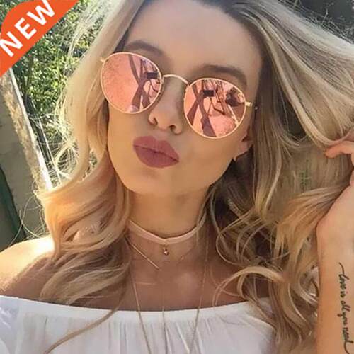 Small Retro Round Sunglasses Women Brand Designer Vintage Su