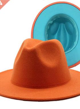 hats fedoras wide brim hat Panama felt hat for male jazz ha