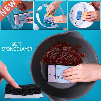 Cartoon Sponge Pot Brush Household Cleaning Tools