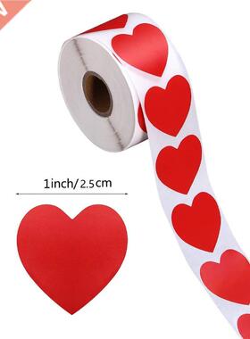 500pcsHeart shape of Red Stickers seal labels Labels sticke