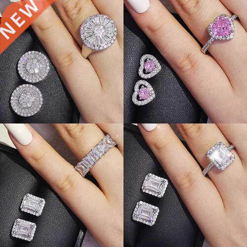 2022 New Arrivals Luxury 2pcs Silver Color Cz Dubai Jewelry