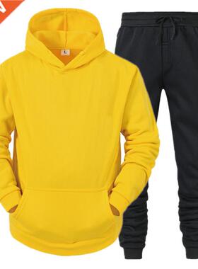 Men's Hoodie Suit Men Sports Wear Tracksuits Autumn Winter M