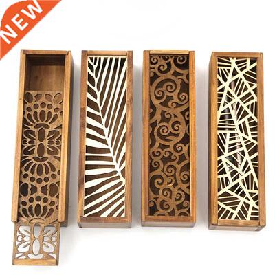 4 Styles Hollow Wooden Storage Box for Makeup Organizer Penc