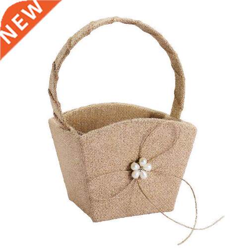 1PC Wedding Baskets Buralp Flower Girl Basket Wedding