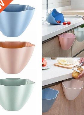 1Pc 3 Color Flower Shape Hanging Trash Garbage Bin Kitchen