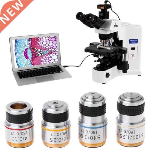 4X 10X 40X 100X Achromatic Objective Lens for Biological