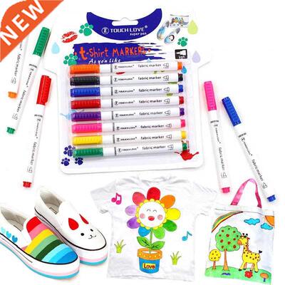 8 Pcs/Set Clothes Textile Marker Fabric Paint Pen DIY Craft