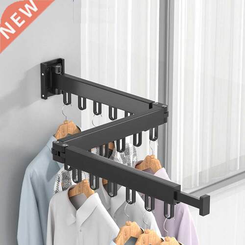 1.2m Folding Clothes Hanger Wall Mount Retractable Cloth Dry
