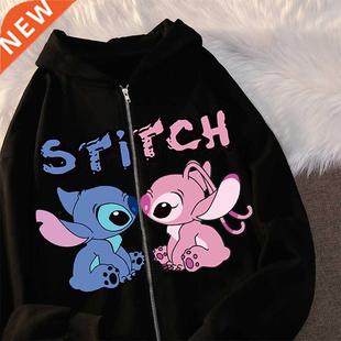 Anime Zip Up Hoodie Women Sweetshirts Kawaii Winter C