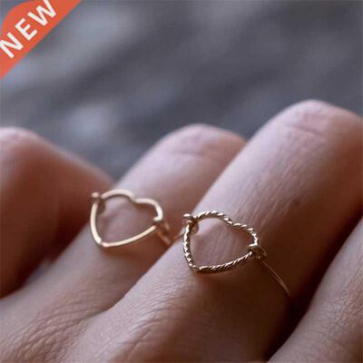 14K Gold Filled Heart-shaped Rings Knuckle Ring Minimalism G