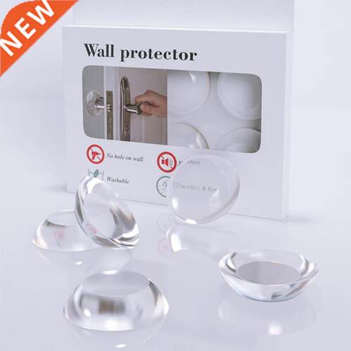 9pc Transparent Wall Protector Mute Door Stoppers Handle