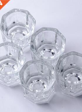 Crystal Glass Powder Liquid Nail Cup Dappen Dish Lid Bowl Cu