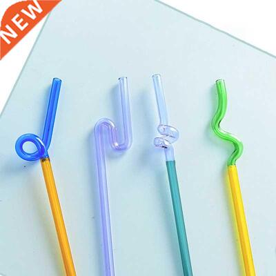 Color Glass Straw Lovely Coffee Mixing Bar Reusable Straw Lo