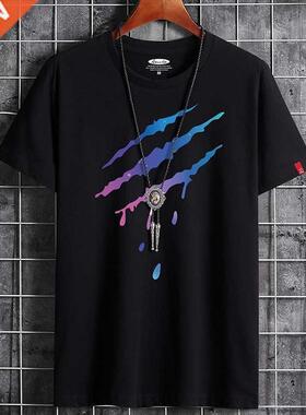 top t shirts soft T Shirt men Tops Man Slim cotton pattern