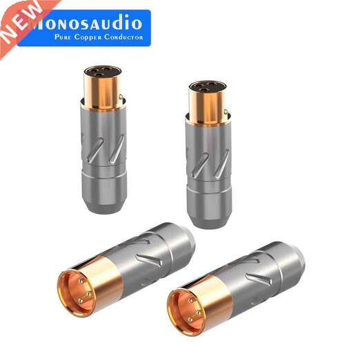 Monosaudio 99.998% pure copper 24K 5U Gold plated XLR Connec