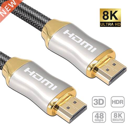 Ultra HD 8K 60Hz HDMI-compatible Cable 3D 4K Gold Plated v2.