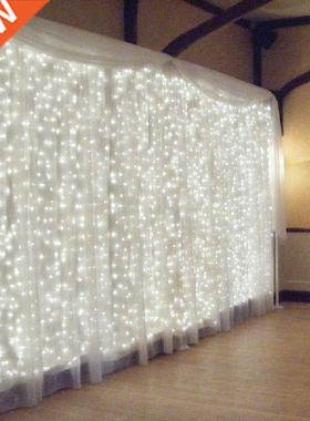 wedding backdrop string curtain light 6*3m height white 600