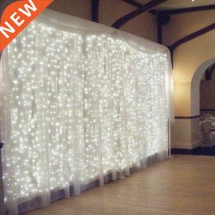 wedding backdrop string curtain light 6*3m height white 600