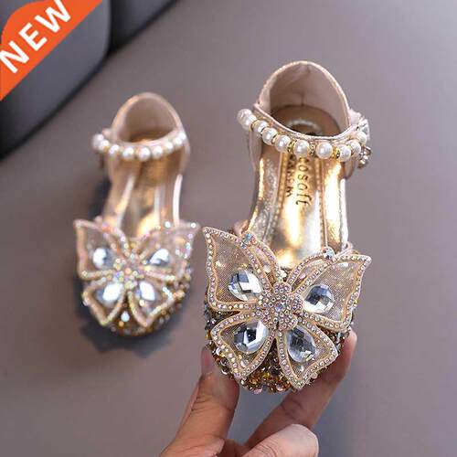 Faion Girls Sequin Lace Bow Kids oes Girls Cute Pearl Pr