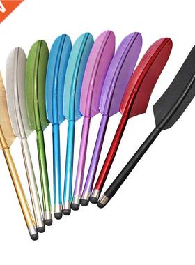 hot-10 x Colorful Feather Handle Portable Stylus/Stylus Touc