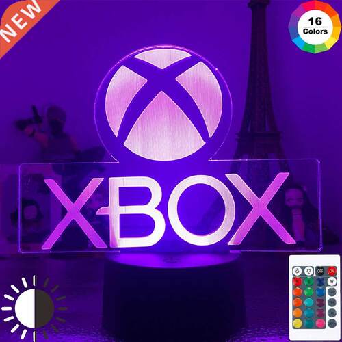 For XBOX Games 16 Colors Changing Night Light 3D Acrylic LED