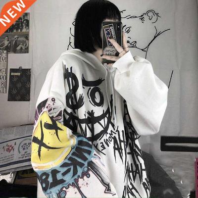 Gothic Japan Cartoon Hip Hop Hoodie Sweatirt Oversize Wome