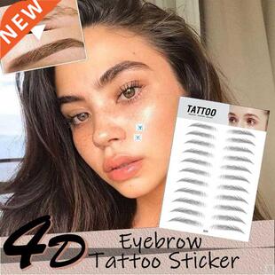 4D Hair-like Authentic Eyebrows Tattoo Sticker False Eyebrow