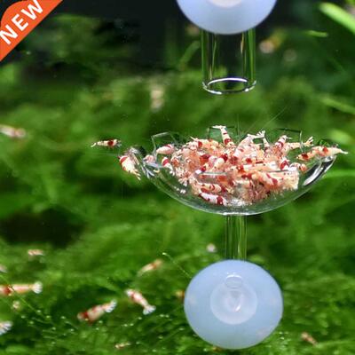Aquarium Fi Tank rimp Food Feeder Clear Glass Feeding Tu
