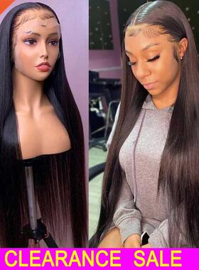 HD Transparent Lace Front Human Hair Wigs For Women Pre Pluc