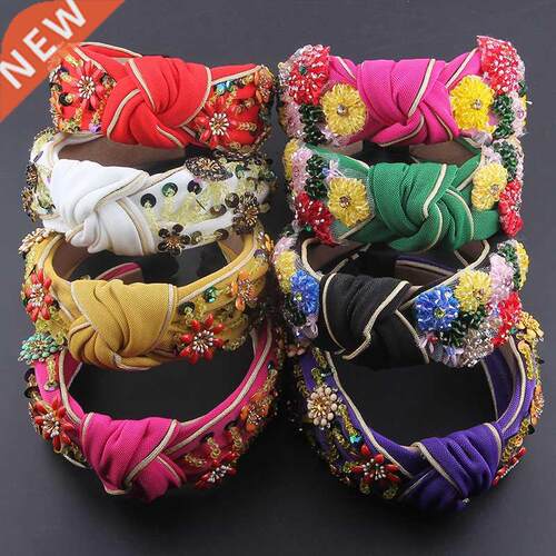 Bohemian fashion flowers wrapped personality dance headband