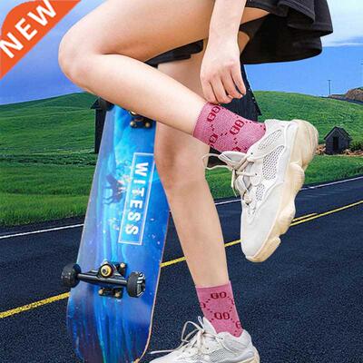 5 Pairs Pure Cotton Letters Women Socks Autumn Winter Produc