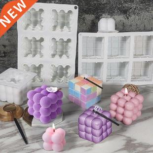 3D Cube Candle Silicone Mold Soy Wax Craft Handmade