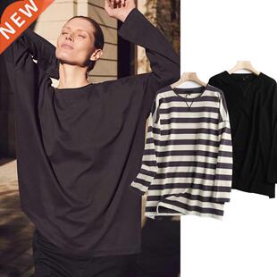 Withered 2021 SS England Street Vinatge Striped O-neck Cotto