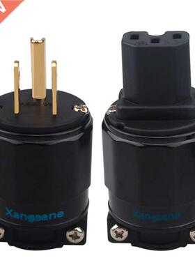 Red Copper Audio Power Plug EU / US Version 24K Gold Plated