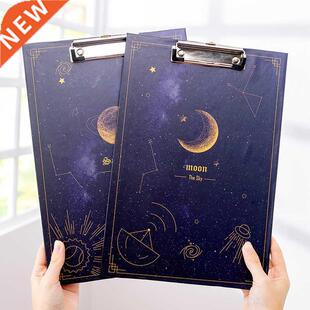 A4 File Folder Clipboard Fantasy Starry Sky Design Test Pape