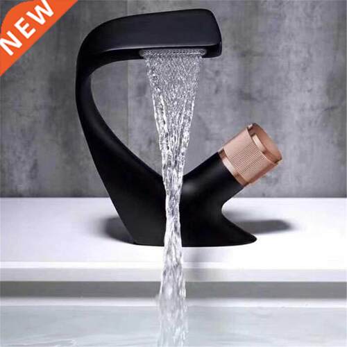 Black Faucet Bathroom Snk Faucets Hot Cold Water Mxer Cran