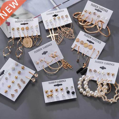 Women's Earrings Korean Stud Earrings for Women Vintage Pear