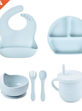 6PCS/Set ay Silicone Taleware Cup owl Plate/Tray is S