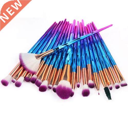 20Pcs Diamond Makeup Brushes Set Powder Foundation Blush
