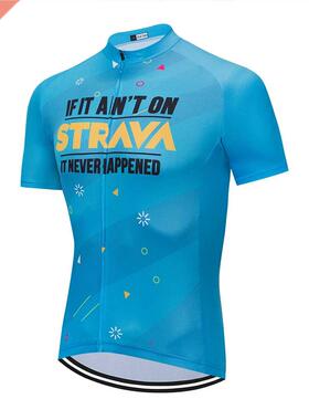 new Breathable STRAVA Pro Cycling Jersey Men 2021 Summer Mou