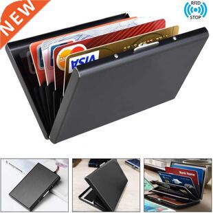 1pc Card Holder Men RFID Blocking Aluminum Metal Slim Wallet